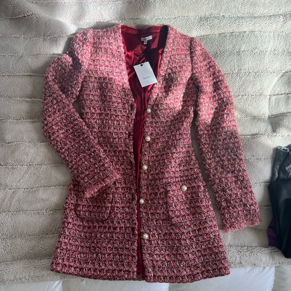 SAULEE tweed jacket dress from revolve